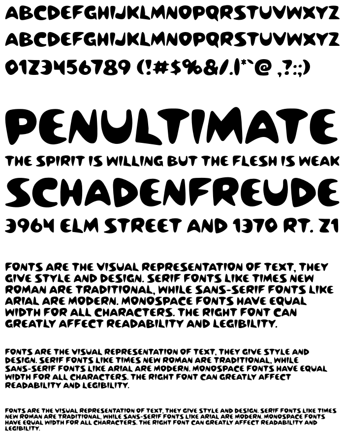 Image descriptive du font